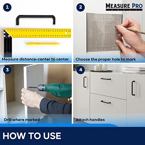 MeasurePro Cabinet Door Hardware Installation Template