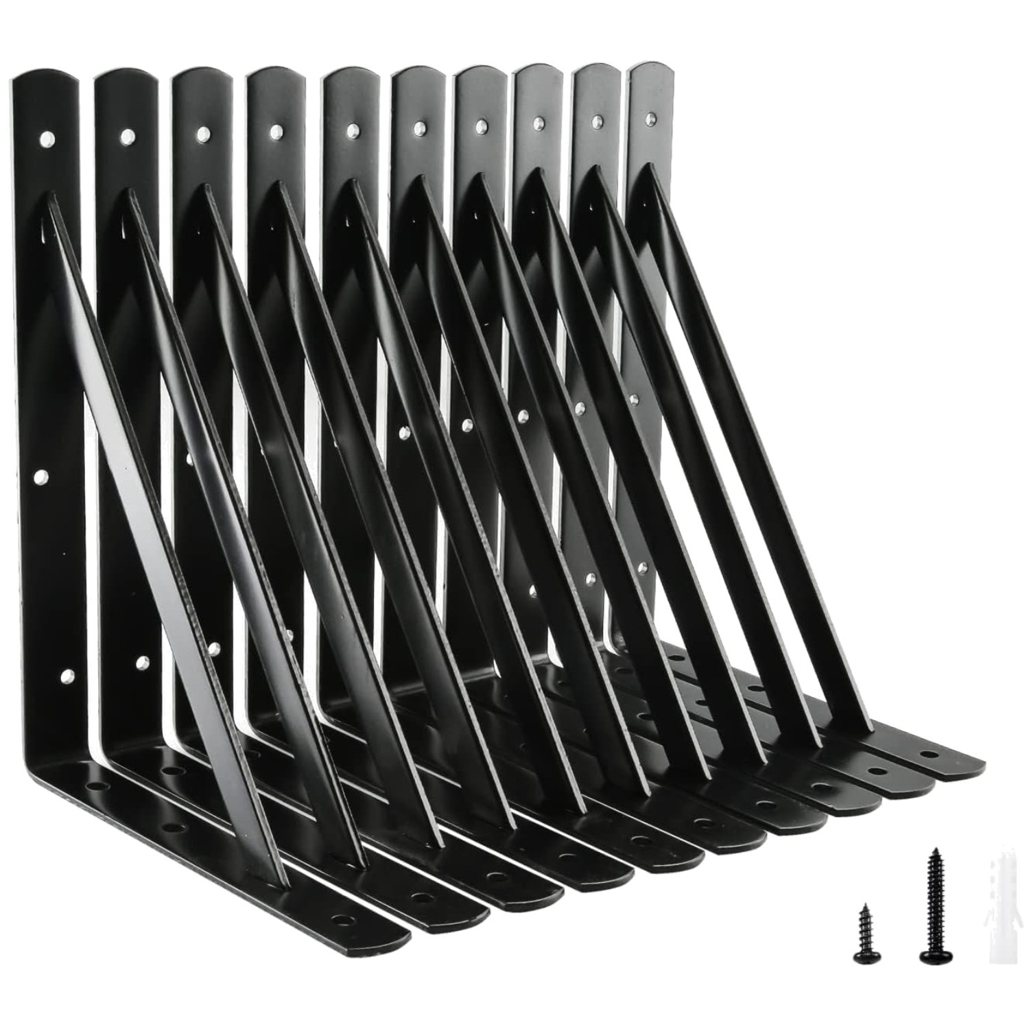Triangle Design L Brackets, 10 Pack – Rust-Resistant Coating