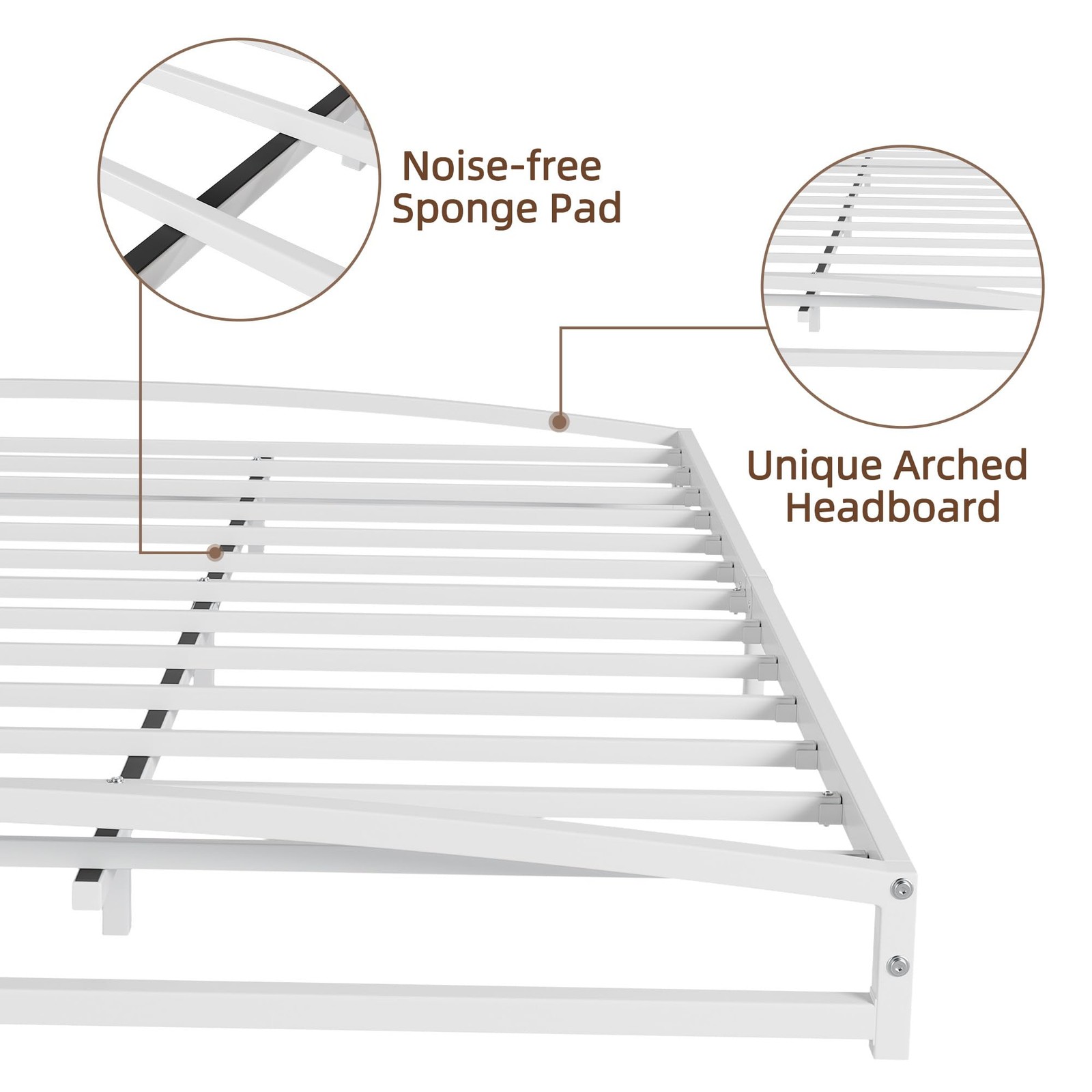 Twin/Full/Queen Size Bed Frame 6″/10″ Metal Platform Bed Frame W/Storage Heavy D