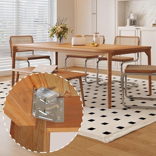 Surface Mount Corner Brackets for Desk Legs Coffee Table Dining Table 4 Pcs