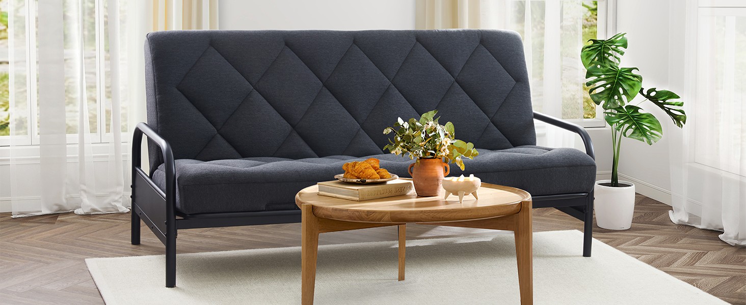 6″ Full Size Pillow Futon Mattress Replacement(Frame Not Included), Gel Memory
