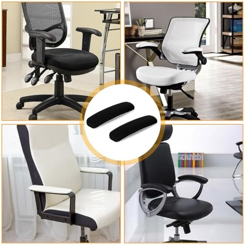 2PCS Office Chair Arm Covers Polyester Removable Machine Washable Pad Elastic 11