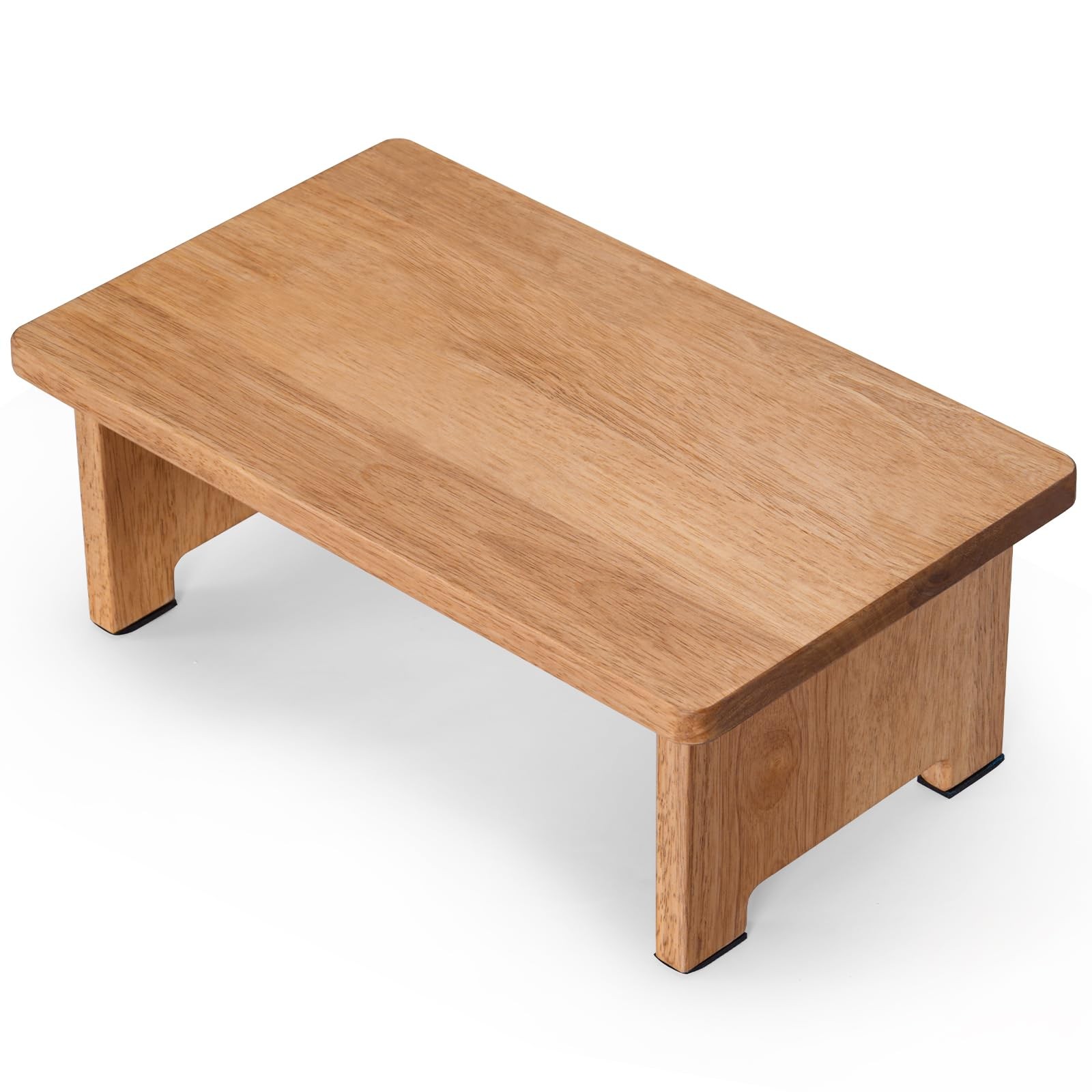 Solid Wood Step Stool Adults Kids AntiSlip 450LBS Capacity Bedroom Kitchen