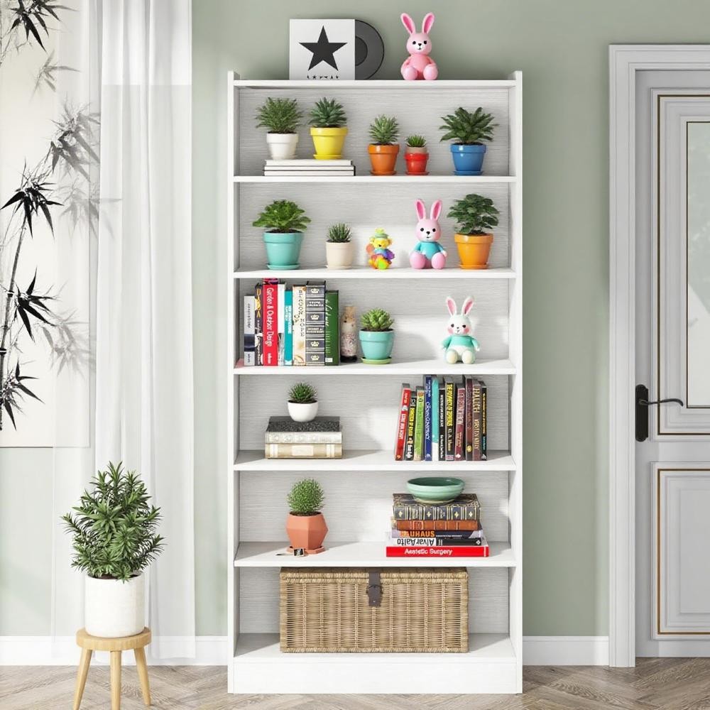 7-tier Open Bookshelf Bookcase Shelf Book Storage Cabinet