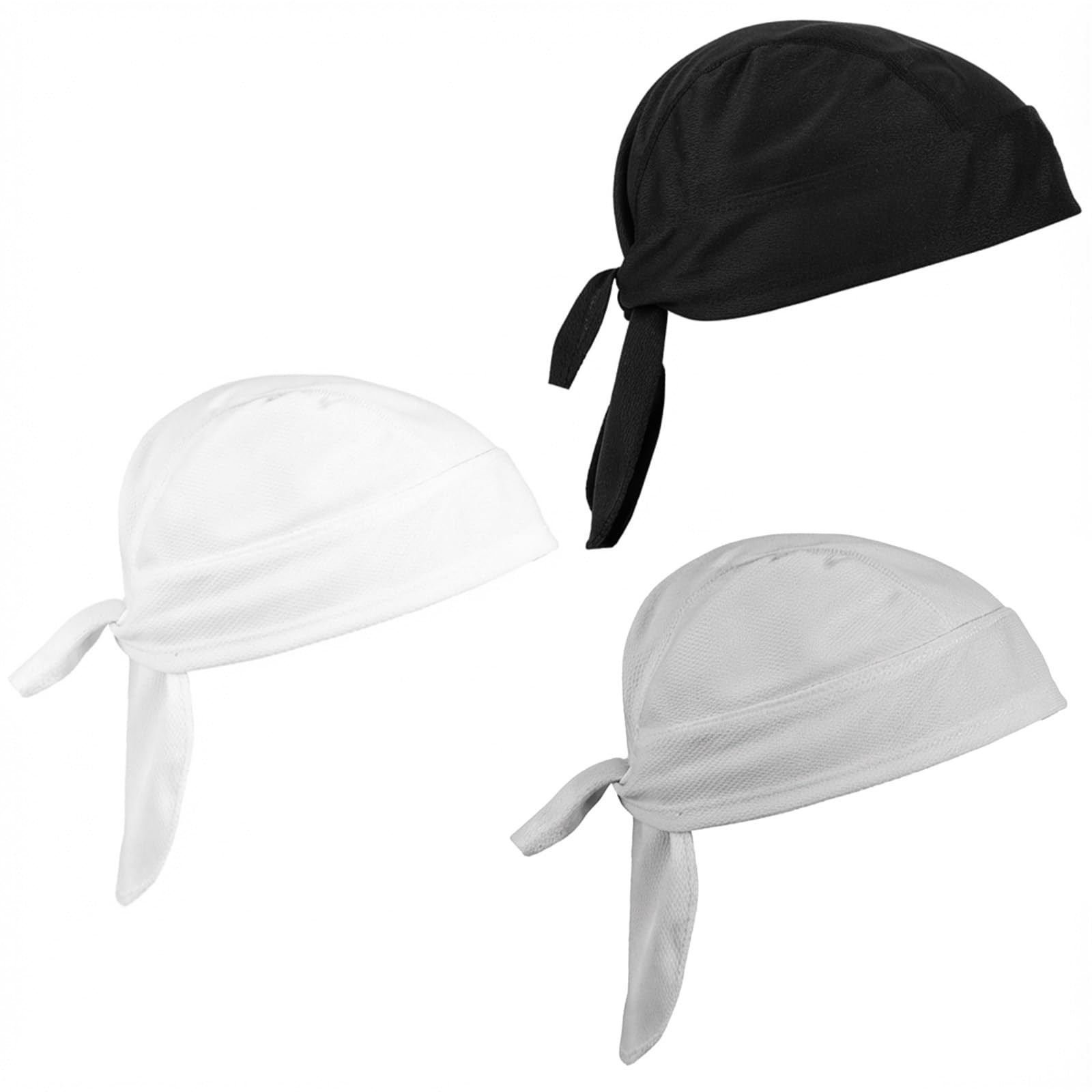 3Pcs Do Rag for Men Lightweight Sweat Wicking Head Wrap Motorcycle Dew Rag Helme