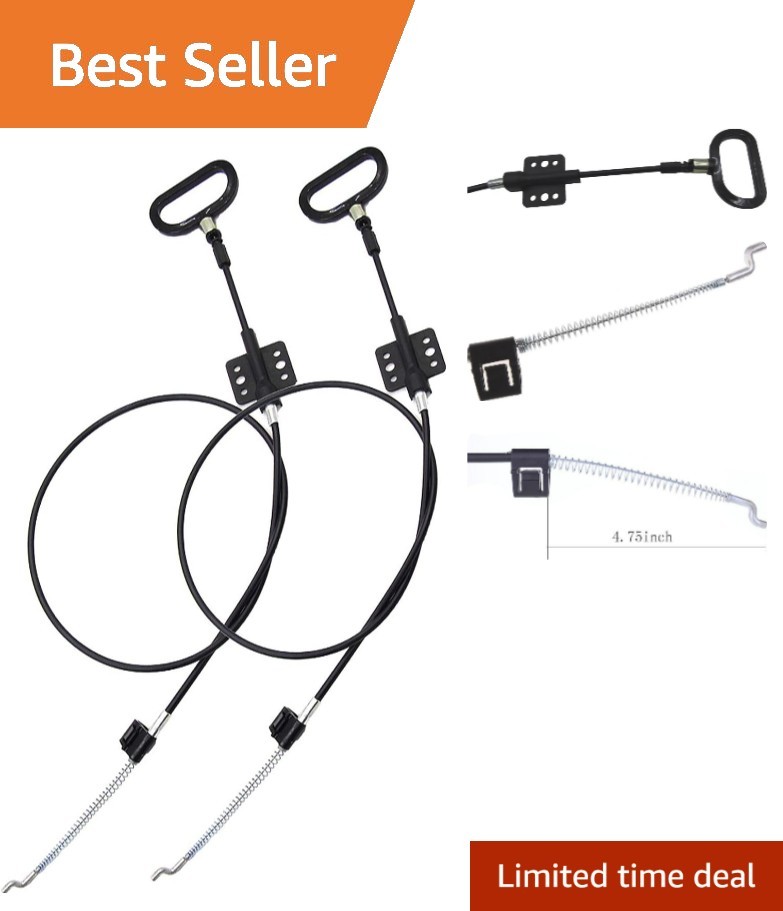 2 Universal D-Ring Pull Handle Replacement Cables for Recliners – 4.75″ Length
