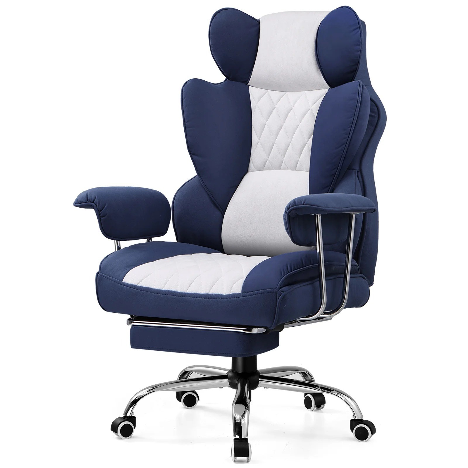 Big and Tall Ergonomic Computer Office Desk Chair with Footrest Lumbar support