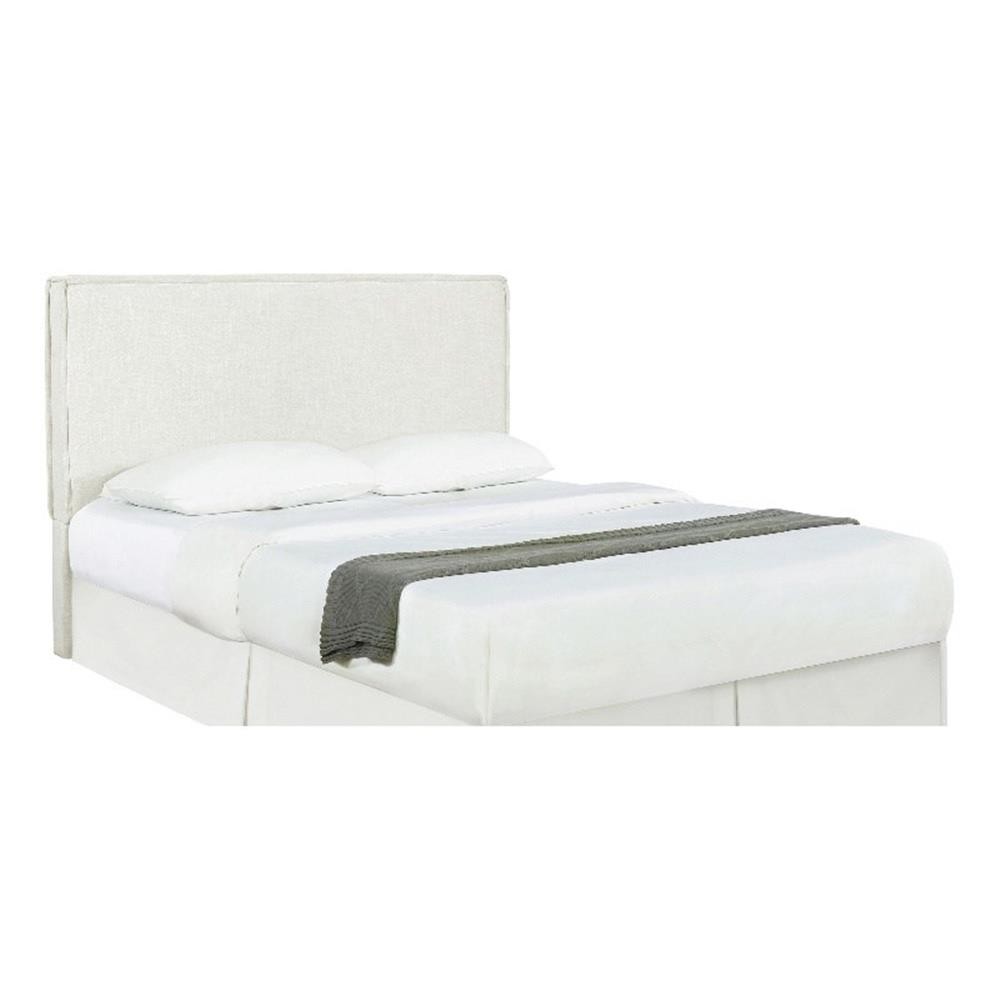 Pemberly Row 46.5″ x 65″ Modern Fabric Queen / Full Headboard in Sand Beige