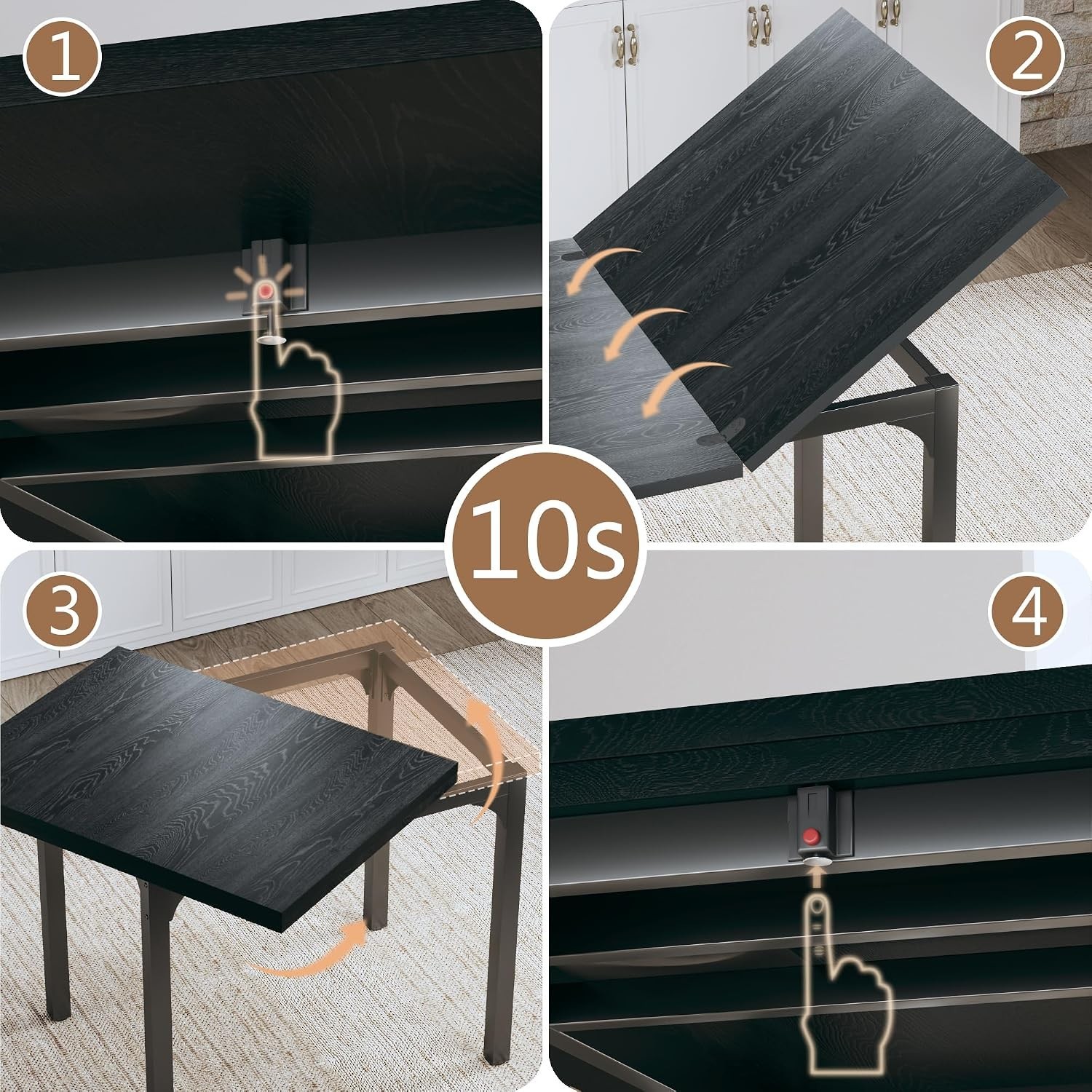 Rectangle Dining Table Chairs Set of 4 Extendable Kitchen Table Cushion Metal