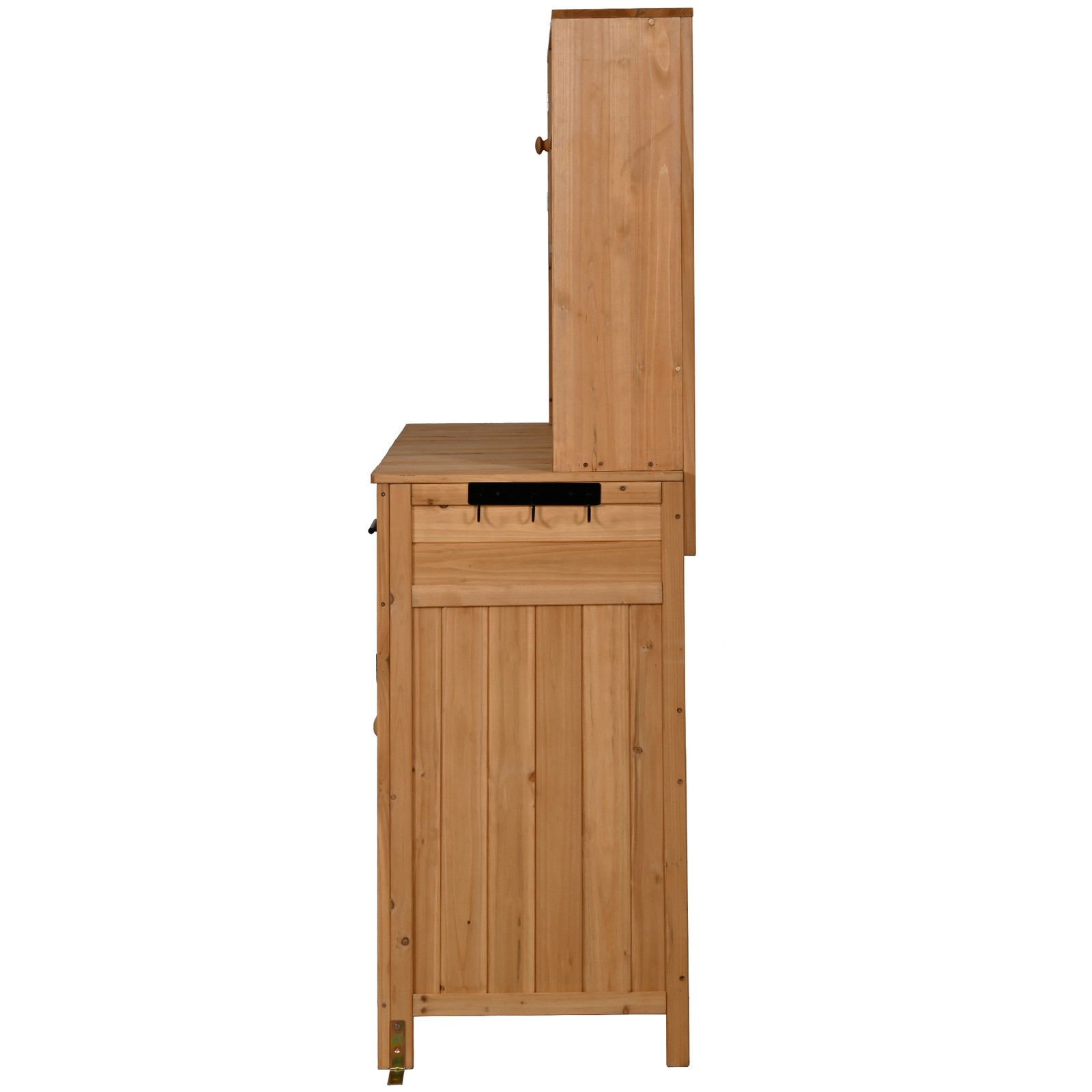 Potting Bench with Hutch, 65″ Solid Fir Wood Garden Workstation, Natural
