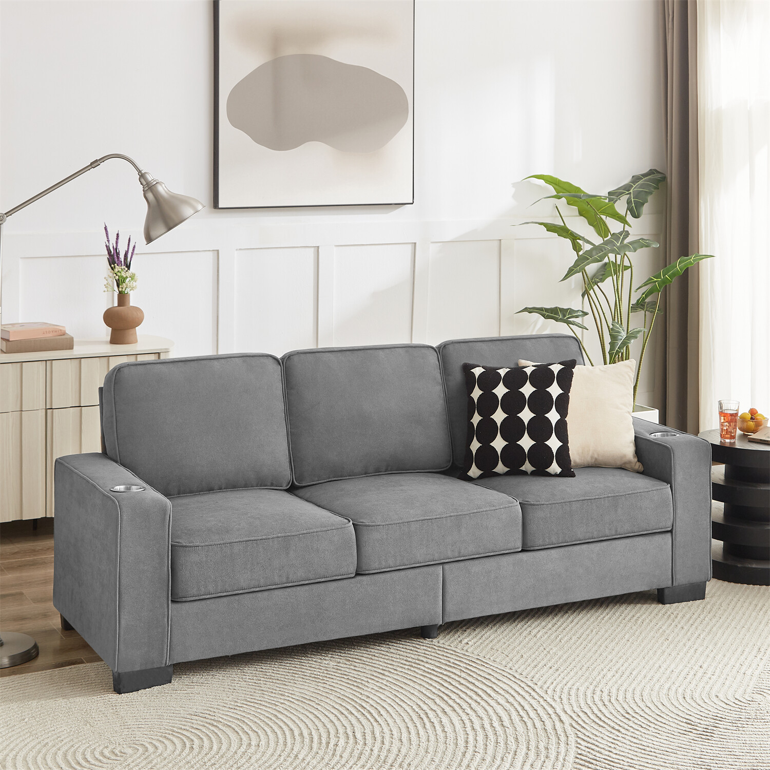 83.86” 3-Seater Sofa Couch Loveseat Sofa Upholstered Sofa Couch for Living Room