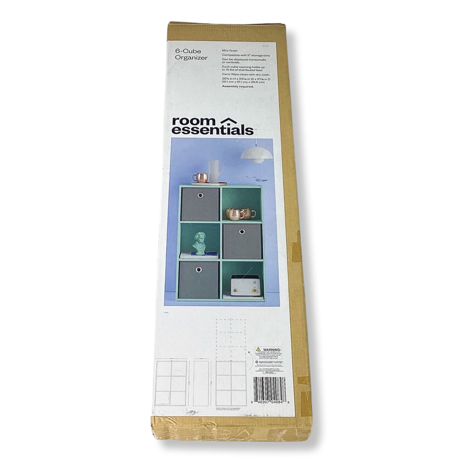 11″ 6 Cube Organizer Shelf 840307040848