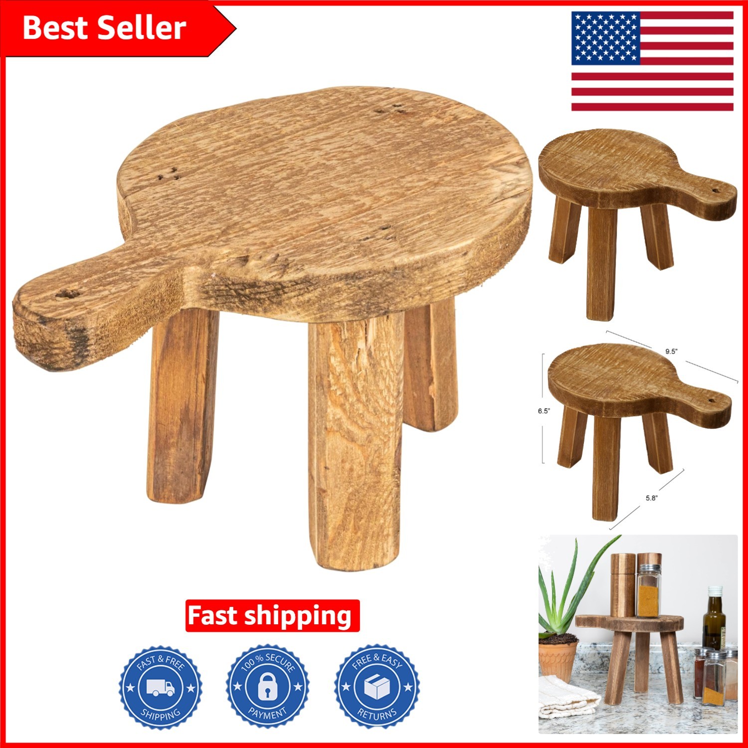 Natural Unfinished Round Fir Wood Pedestal – 9.5 Inches of Rustic Elegance