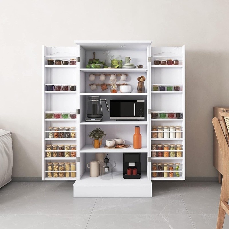 Freestanding Kitchen Pantry Storage Cabinet Adjustable Multi-level Shelves New