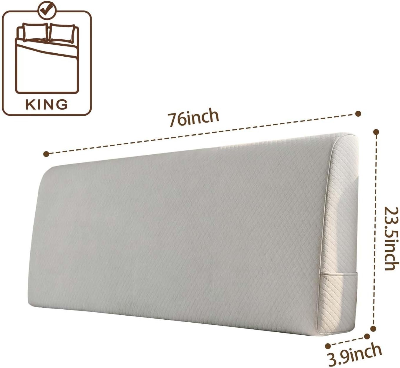 No-Tools Headboard Pillow King Size – Instant Back Support for Bed Reading,