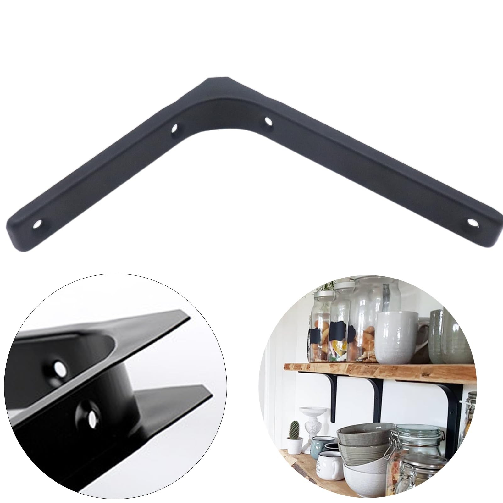4pcs 6 x 5 Inch L Brackets Heavy Duty Wall Mount L Corner Brackets Braces for…