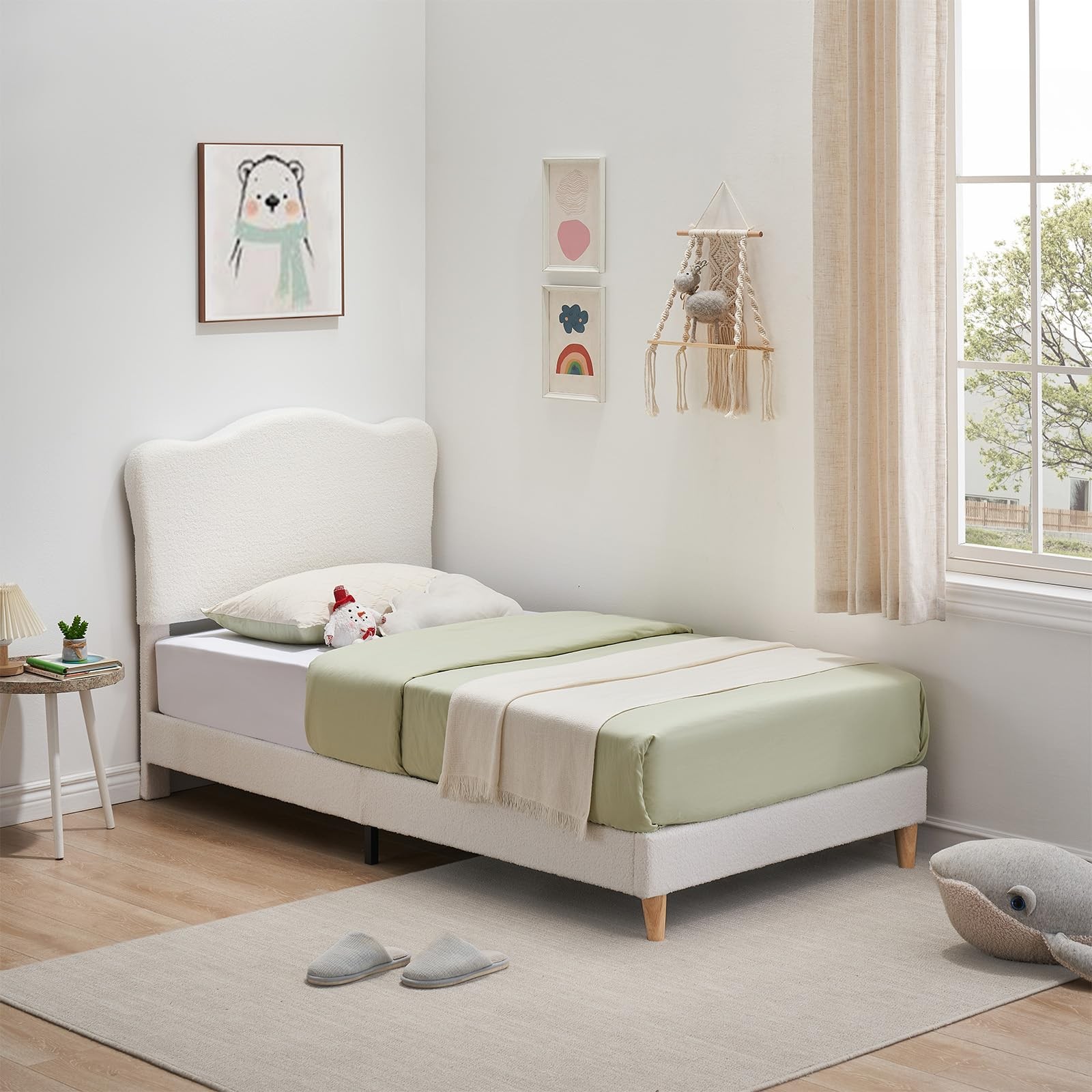 Twin/Twin XL/Full/Queen Size Bed Frame,Upholstered Platform Bed,Easy Assembly