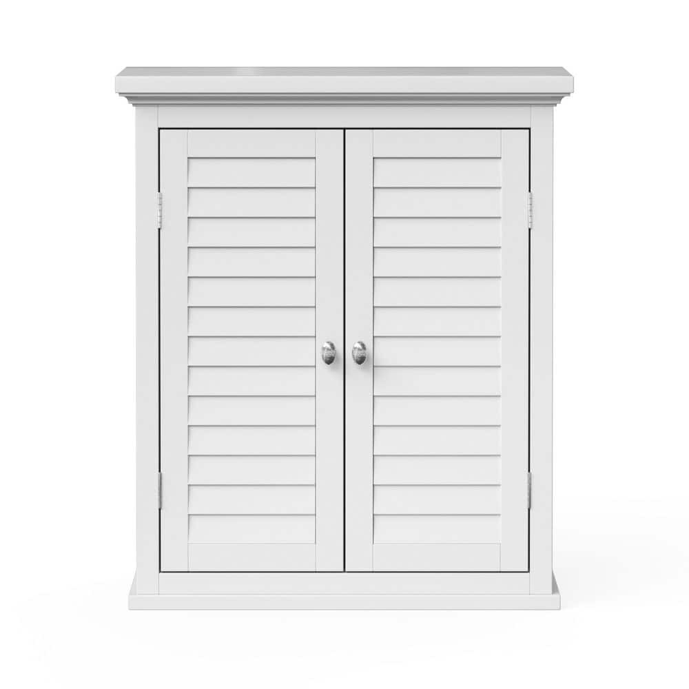 Teamson Home 20 in. W x 24 in. H Bathroom Storage Wall Cabinet w/ 2 Doors, White