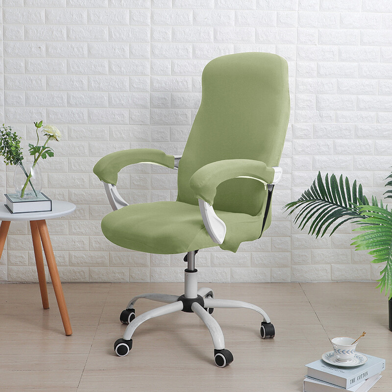 Office Chair Cover High Stretch Computer Rotating Chair Slipcover with Zipper