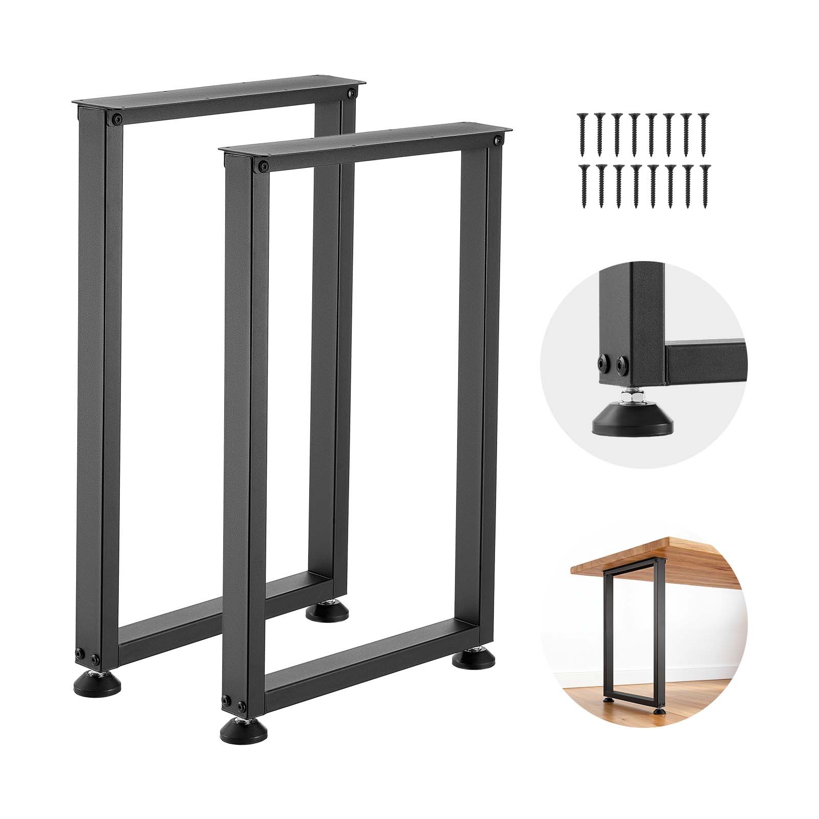 VEVOR Steel Table Legs 29.1 x 17.7 in Square 2204 lbs Heavy Duty Set of 2 Black