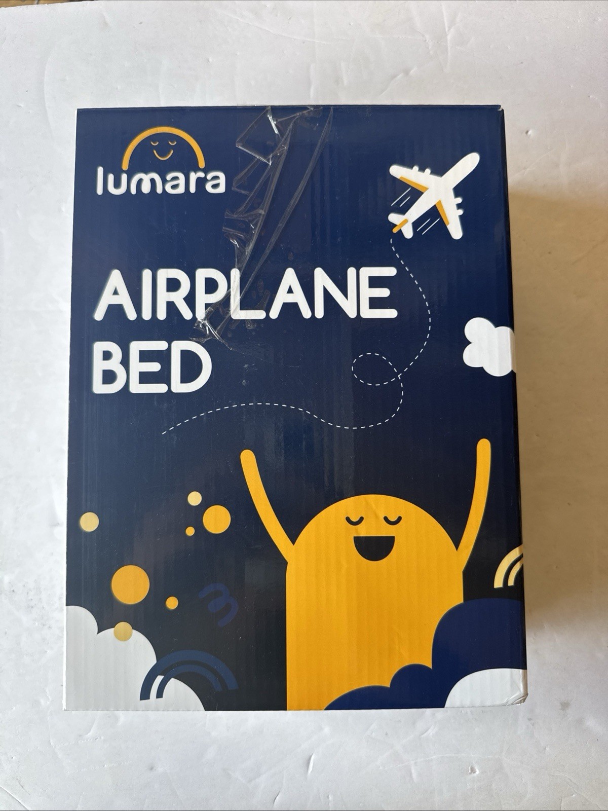 Lumara Airplane Bed for Kids Inflatable Toddler Travel Bed Airplane Seat Extende