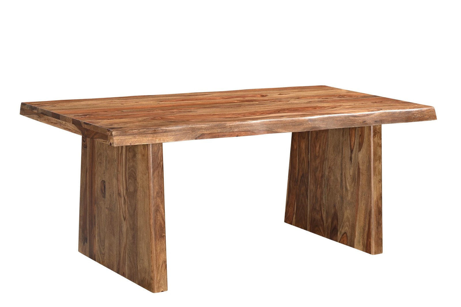 Taran Designs Darcy 74″ Live Edge Solid Wood Dining Table in Brown
