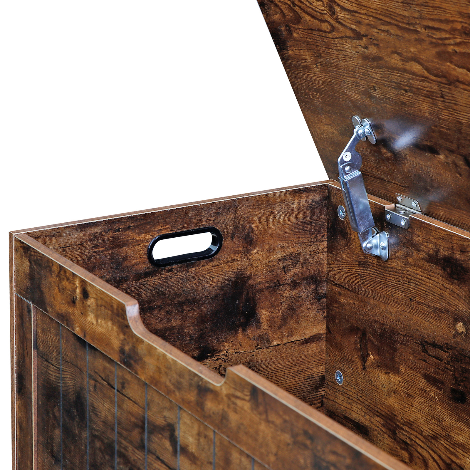 Wooden Chest Storage Large Toys Box Blanket Books Shoes for Bedroom Rustic Brown