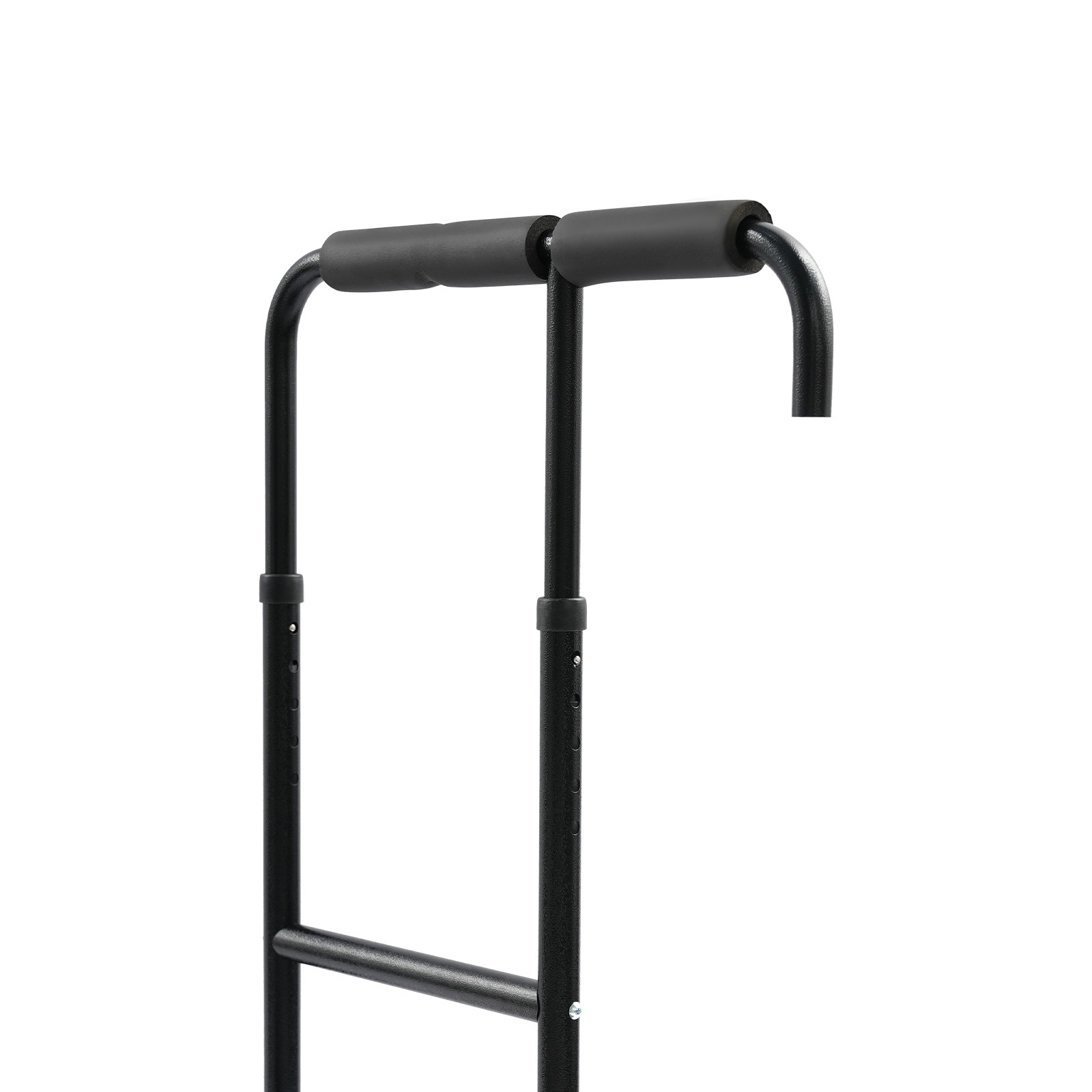 2 Steps Stool with Handle, Adult Ramp with Handrail, Metal Stepping Stool