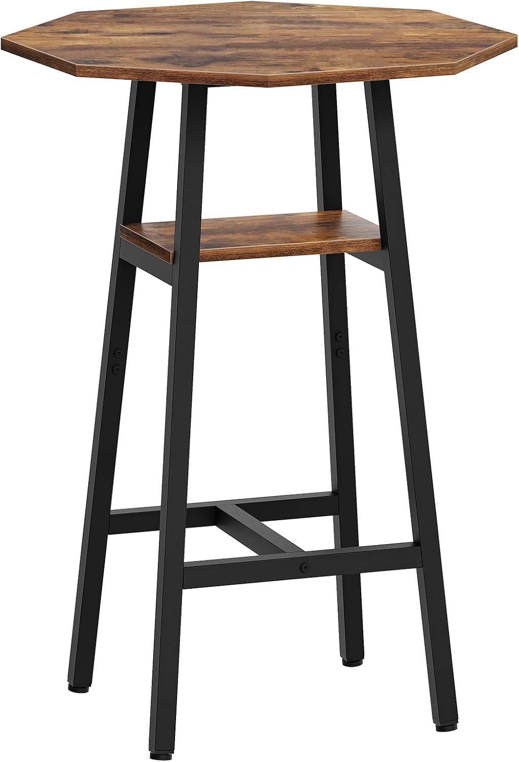 Bar Table, Small Pub Table, 2-Tier with Storage, Octagonal Counter Pub Table …