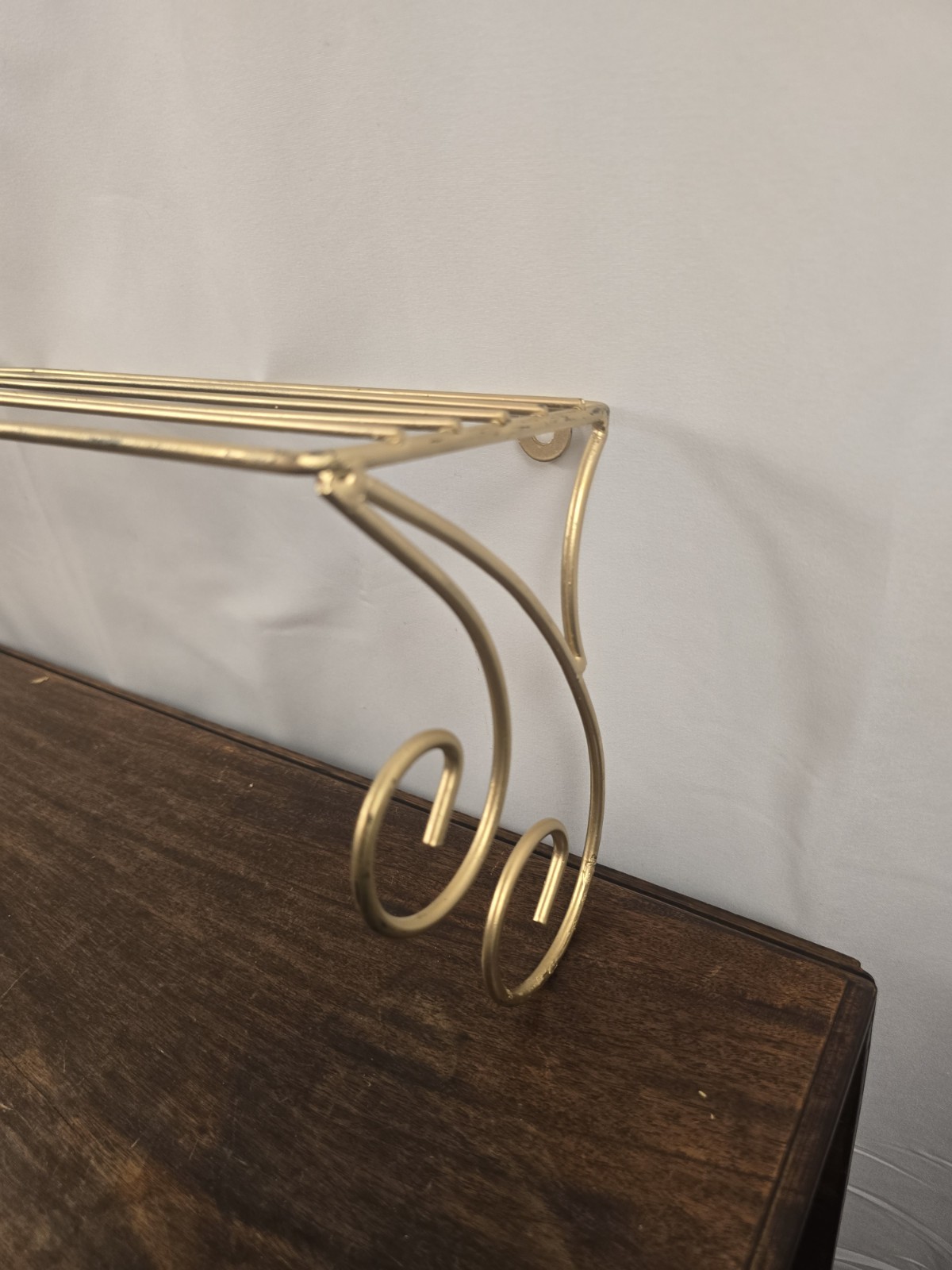 VTG Ornate Metal Gold Homco Hollywood Regency Wall Hanging Shelf Grandmacore