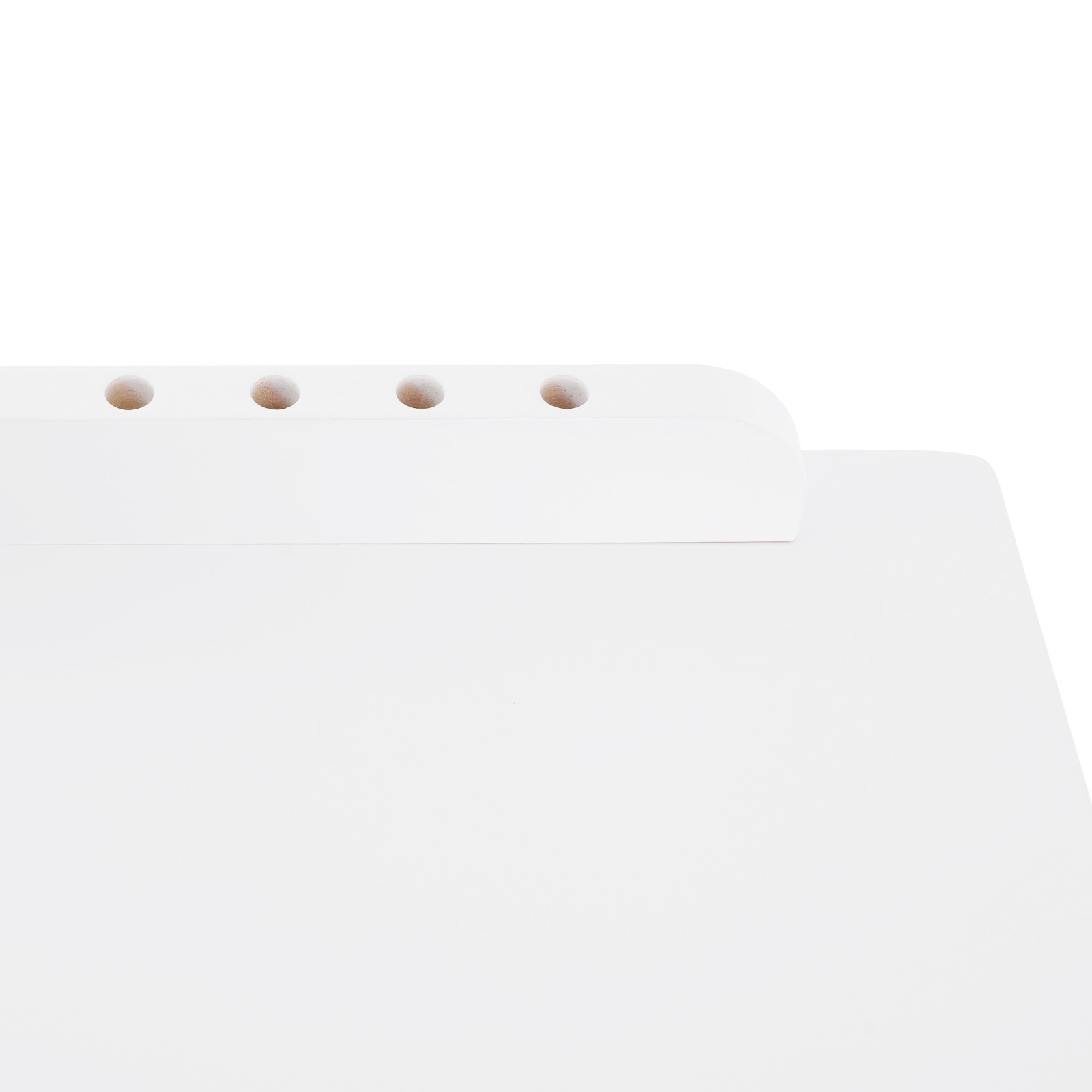 White Folding Desk For Home Office 100x60cm With Storage Shelf And Hooks