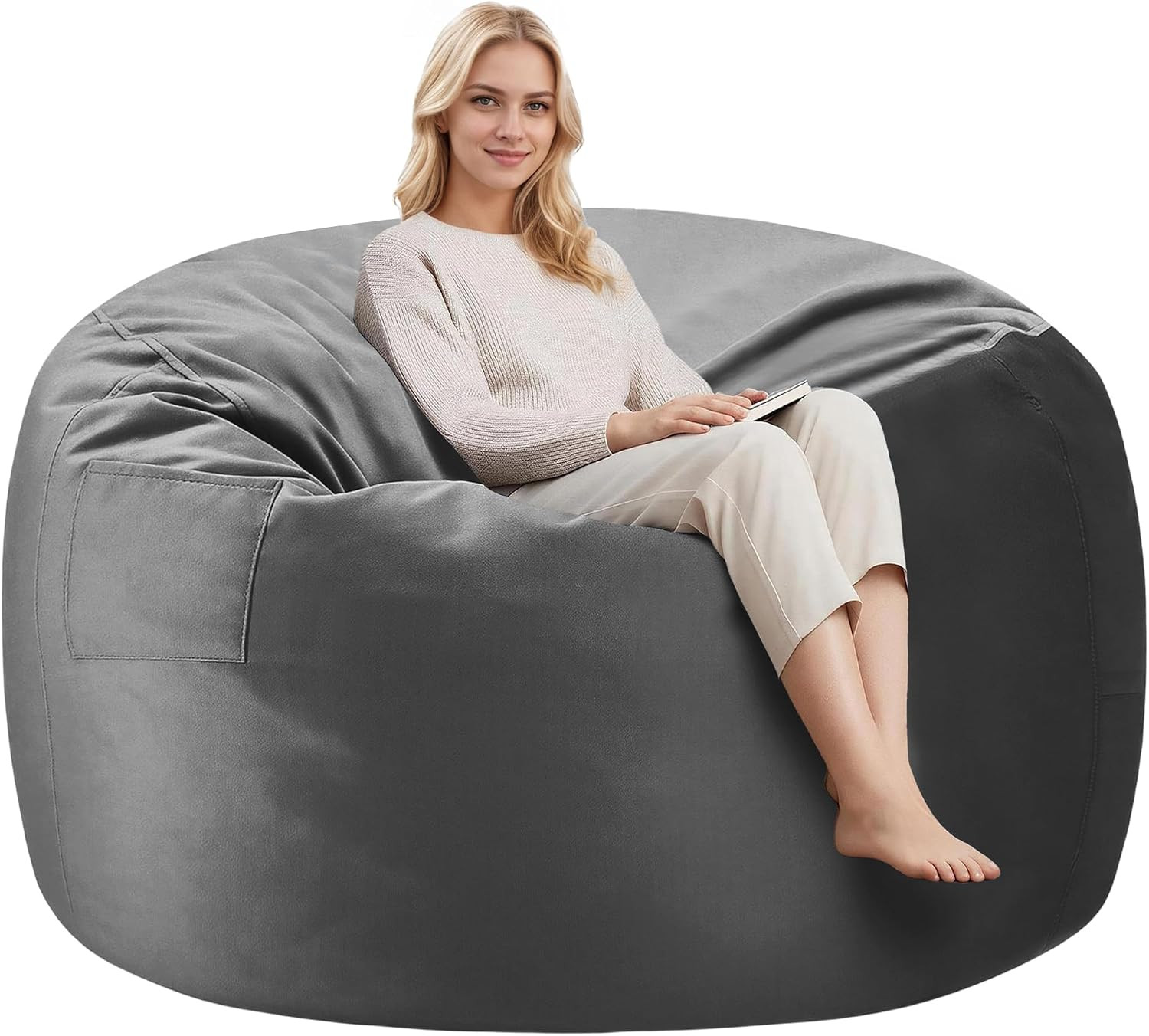 5FT Adult Bean Bag Chair, 5’Comfy Bean Bags, Giant Beanbag Chairs | Bean Bag Cha