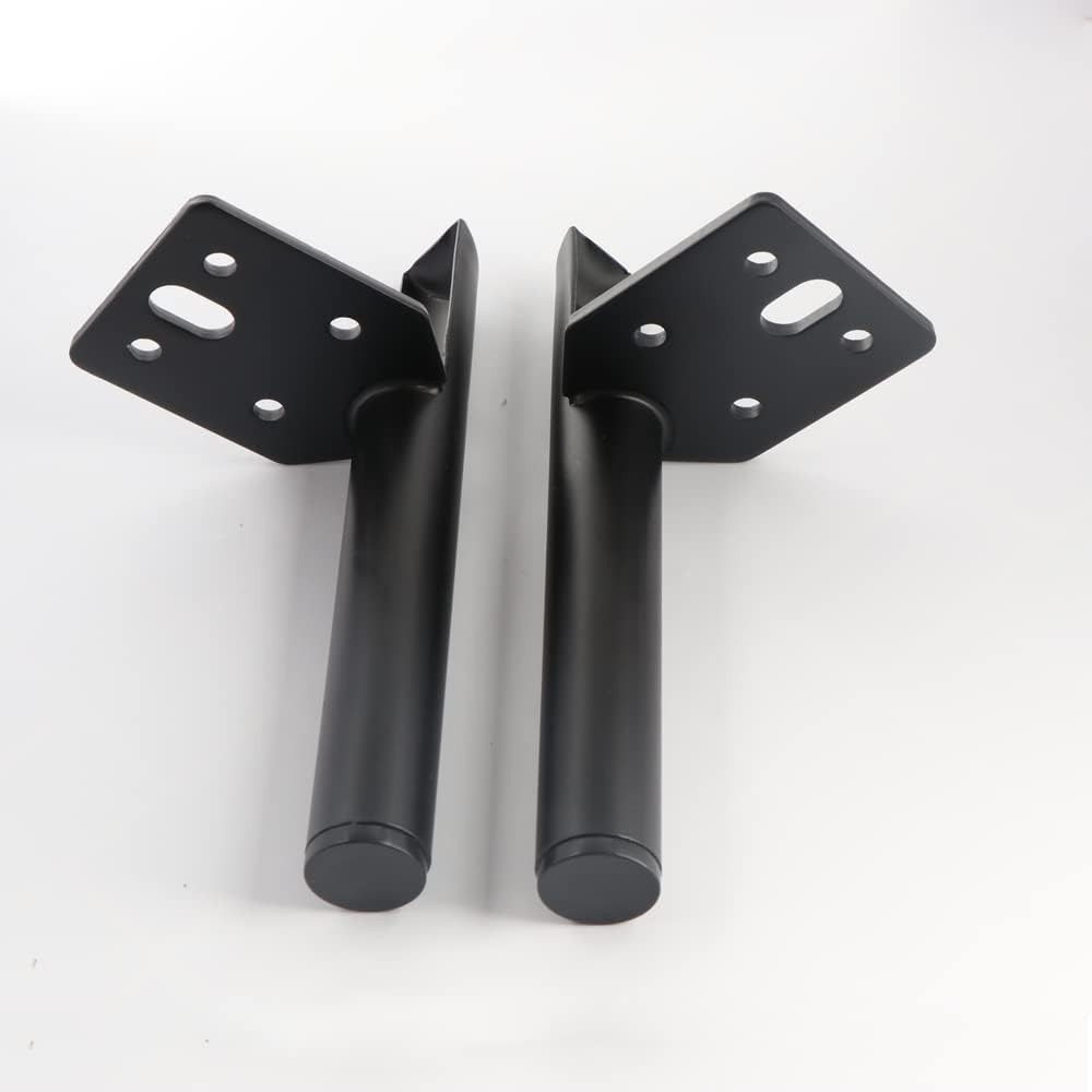 Modern Furniture Legs 7 Inch Metal Furniture Table Leg Black, Steel Side-Mounted