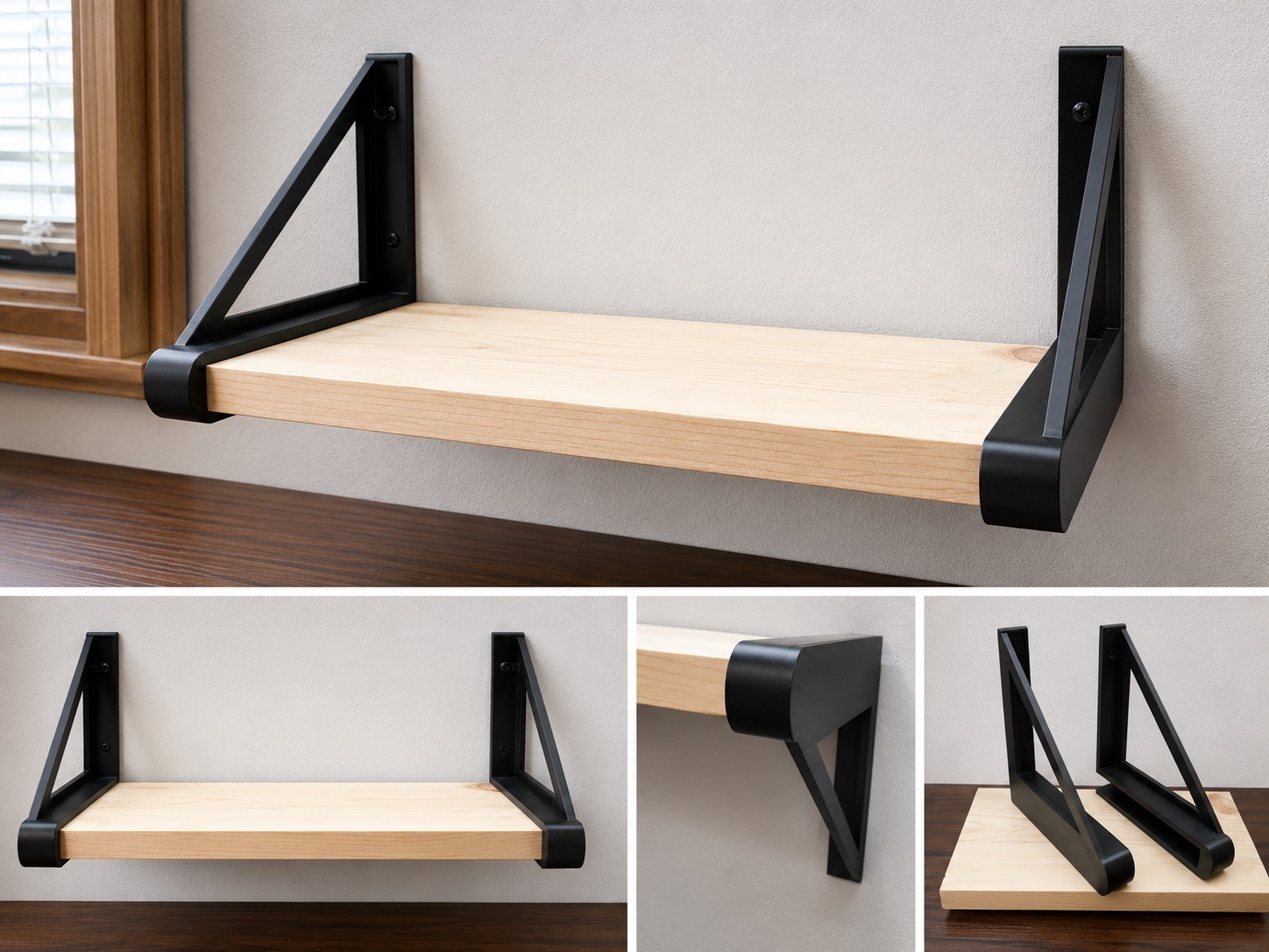 3d Printed Shelf Brackets For Standard 1″x6″ (5.5″x3/4″) Board. BRACKETS ONLY