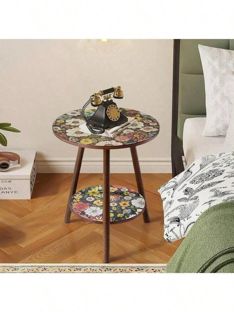 Mandala Round End Table