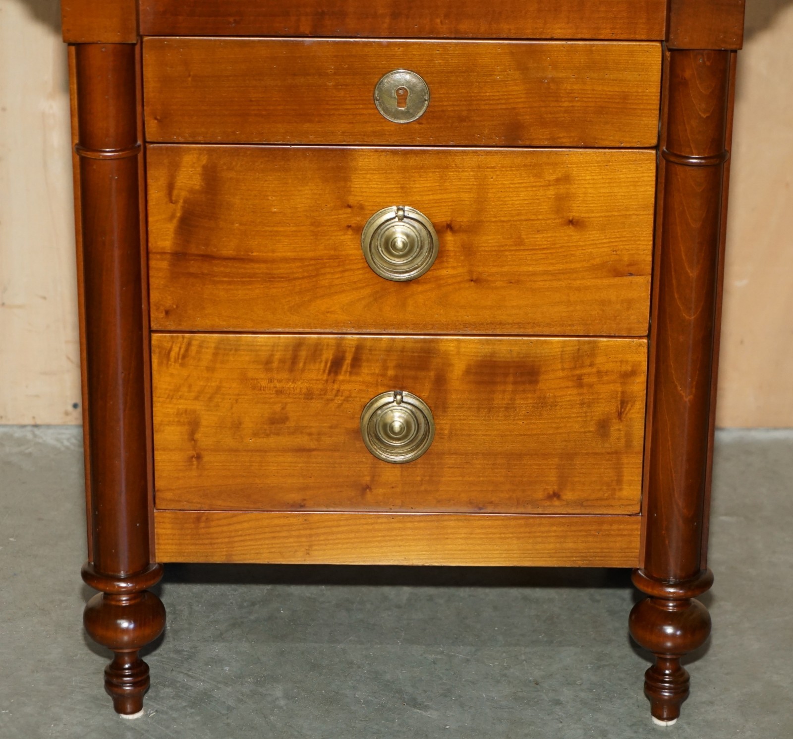 PAIR OF GRANGE FURNITURE PARIS FRANCE CHERRYWOOD NIGHTSTANDS OR LAMP WINE TABLES