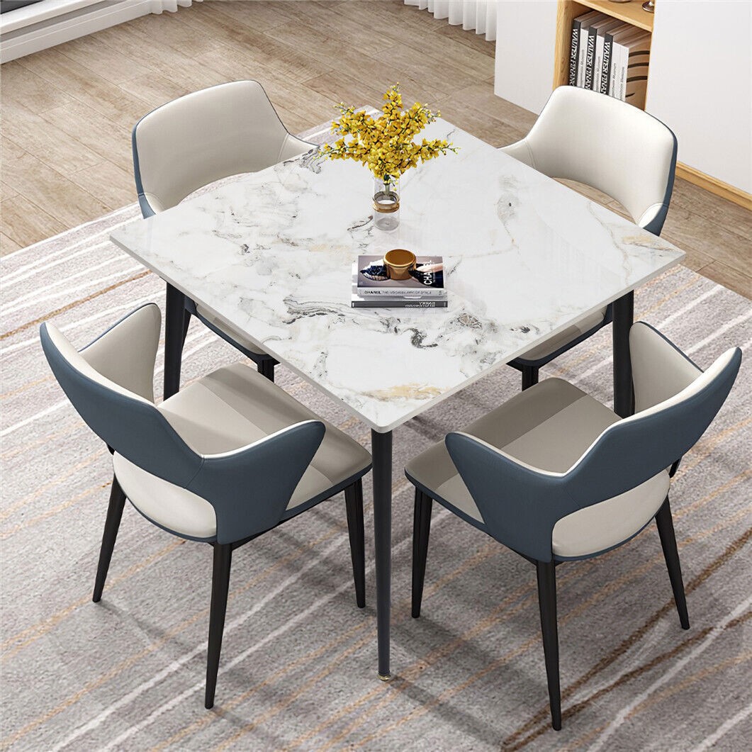 Dining Table Modern Sintered Stone Kitchen Table High Hardness &Easy Maintenance