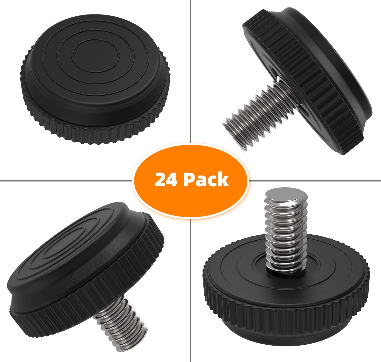 16 Pack 5/16-18 Stainless Steel Adjustable Threaded Furniture Leg Leveling Fe