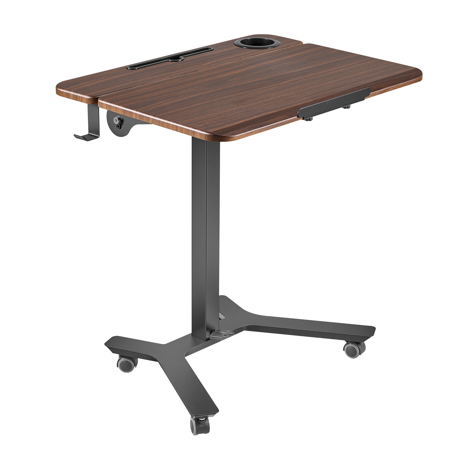 Uimoso Adjustable Height Mobile Standing Desk with Tilt, 28.2 x 20.7 in