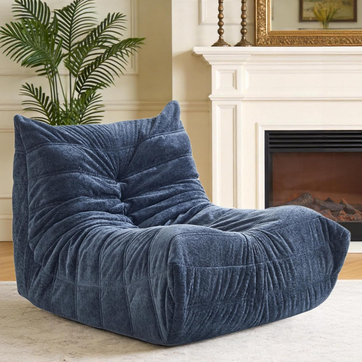 Bean Bag Chairs for Adults Teens Kids, Fireside Chair Bean Bag Lounger with Memo