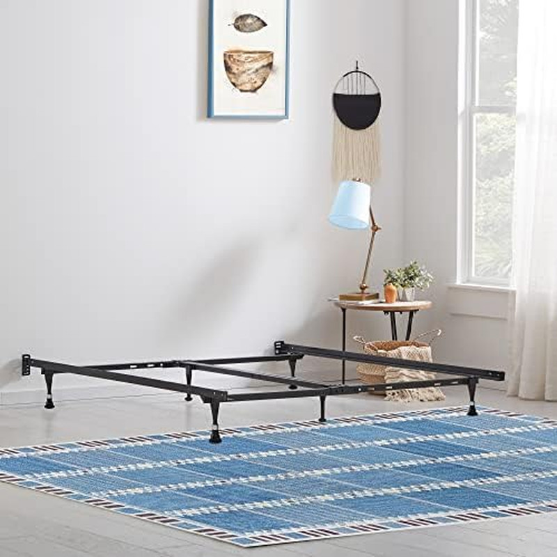 Advanced Bed Frame with Locking Wheels & Steel Support for All Sizes