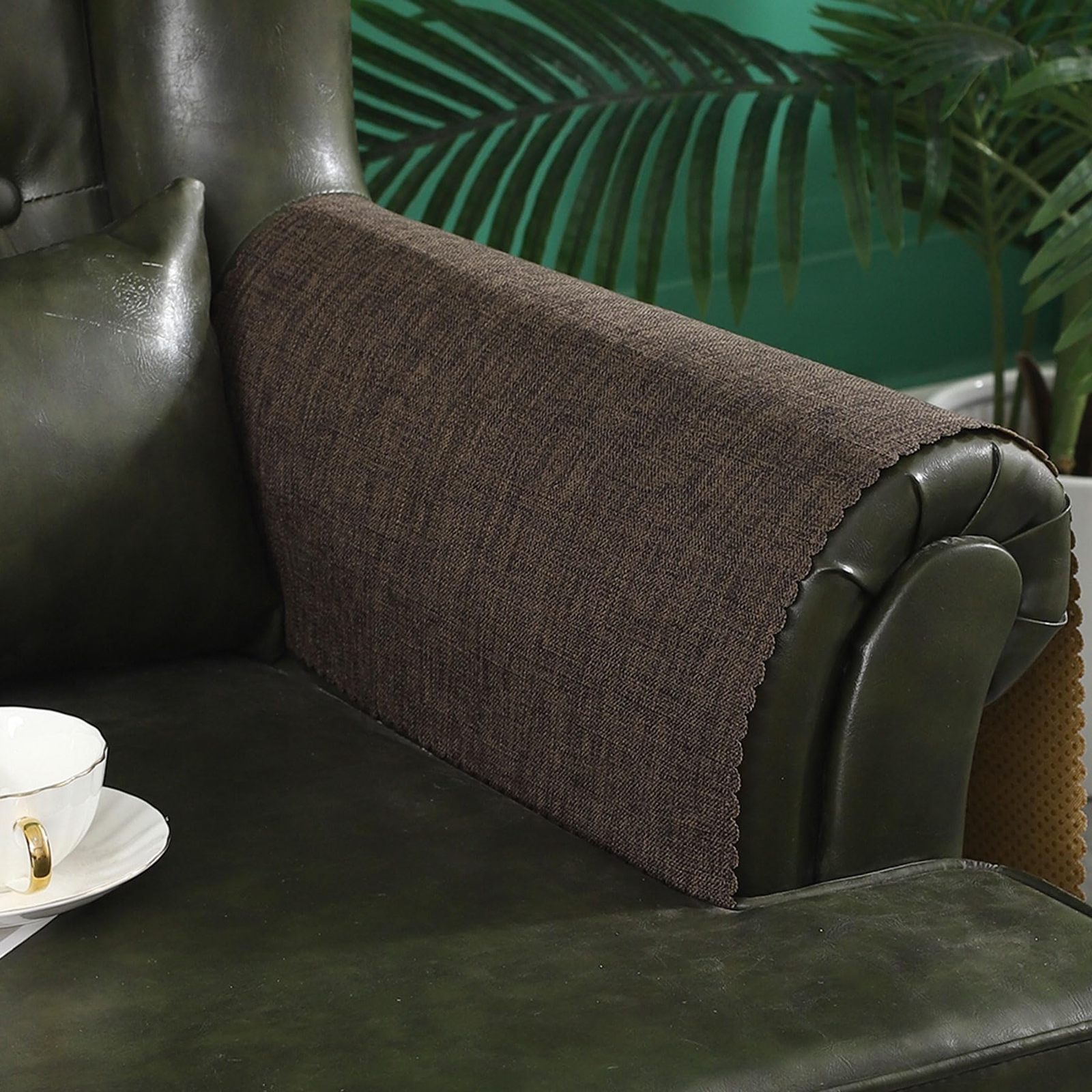 Set of 2 Sofa Arm Covers Non Slip Couch Arm Cover Protectors for Recliner Chair