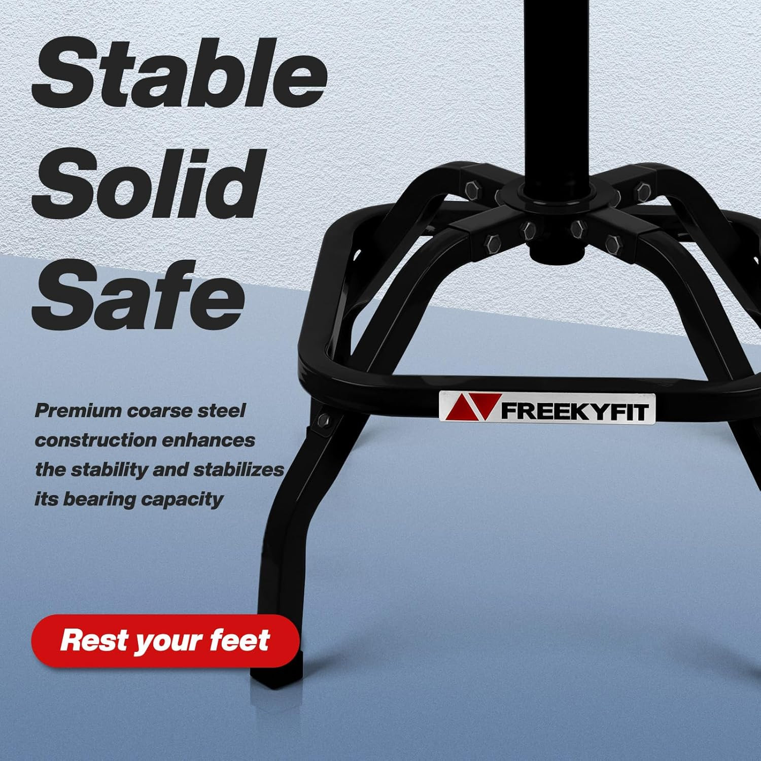 Shop Stool with Backrest, Mechanic Garage Stool for Workshop, Adjustable Shop St