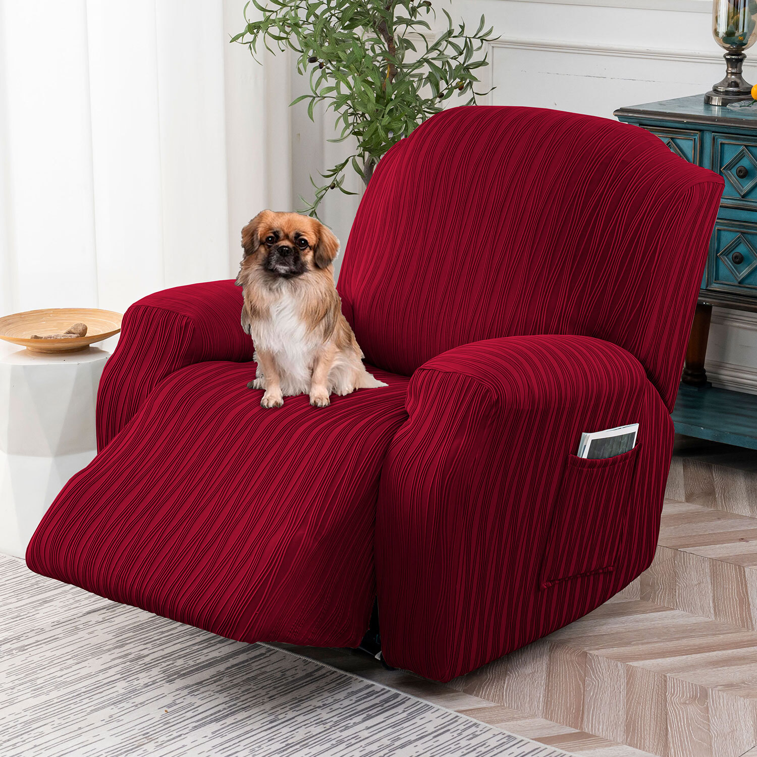 Waterproof recliner sofa cover stretch warm pet protection, household items