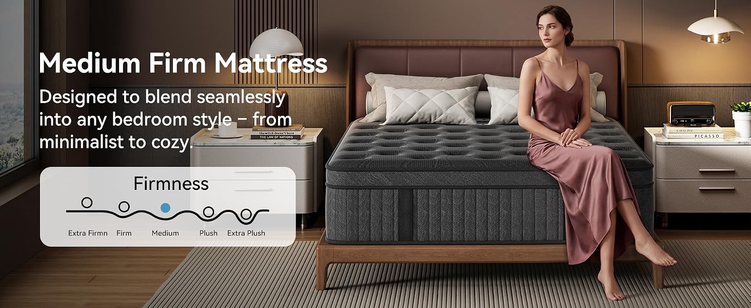 Twin Mattress, 10 Inch Springs Matress, Bed in a Box, Soft and Breathable,