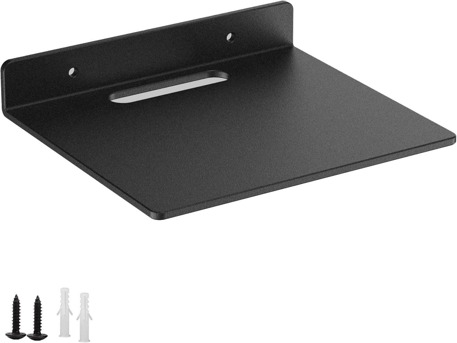 Small Floating Wall Shelf, 3mm Thick, 6.5in Metal, for Echo, Cameras, Speakers