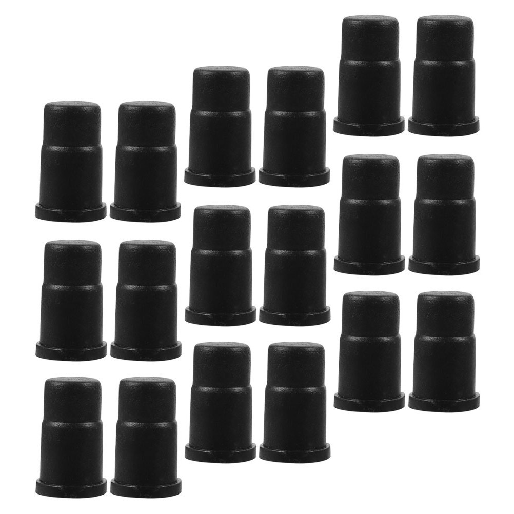 30Pcs Small Caster Stem Sleeve Inserts Mounting Socket for Chair Leg Black ABS