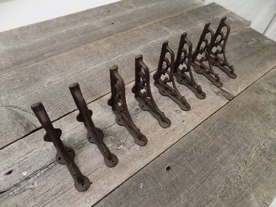 20 Antique Style Brace Wall Bracket Cast Iron Brackets SMALL 3 1/2″ X 3 7/8″