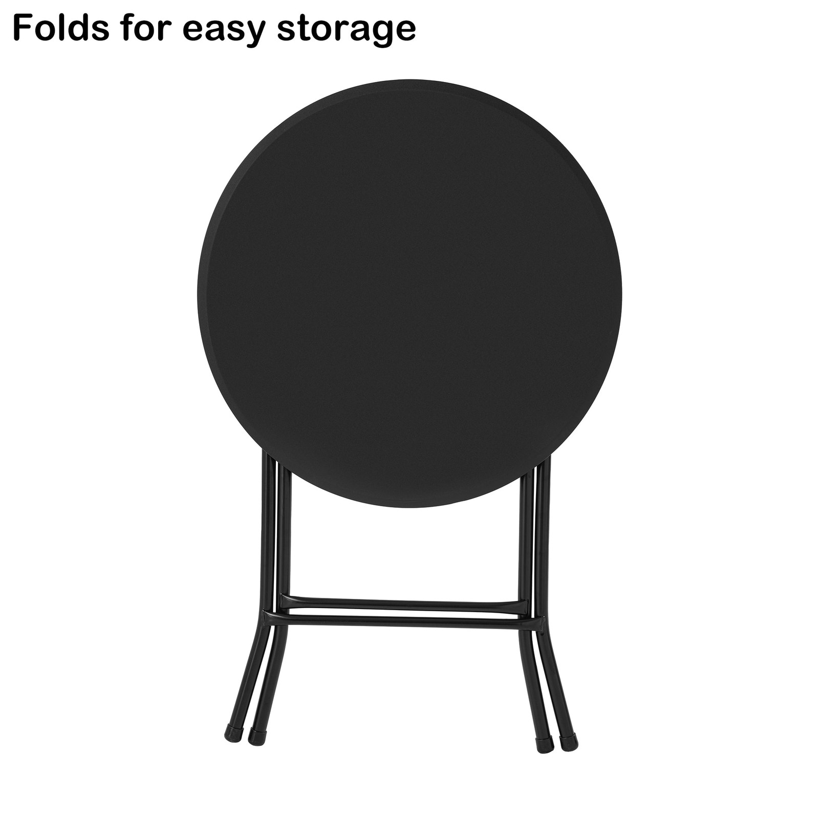 Mainstays 24″ Round Bistro Folding Table, Black