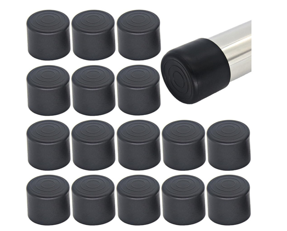 16Pcs 1 Inch (25mm) Round Rubber Chair Leg Tips Caps, Chair Table Leg Covers Flo